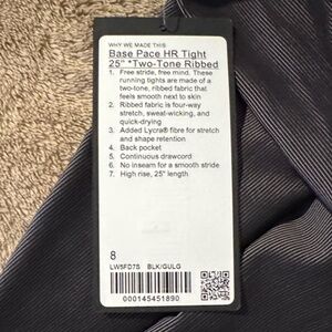 Lululemon Athletica Base Pace HR Tight - Black and Gold